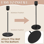 18Pcs Black Candlestick Holders, Metal Tall Taper Candle Stick Holder - Image 3