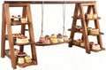 3 Tier Swing Wooden Cupcake Stand, Foldable Removable Serving Platter Tray by Unknown