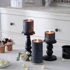3x6 Inch Black Pillar Candles Set of 3 - Hand-Poured Unscented Candles, Long Clean Burning, Large Big Candle, Smokeless Dripless Candle for Dinner Table, Wedding, Home, Bathroom, Gothic Decor - Image 5