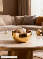 Serene Spaces Living Small Gold Colored Metal Bowl Ideal for Weddings, Parties, Events, Restaurants, Home Decor, Measures 3.5 inches Tall and 5.25 inches Dia, Set of 12 - Image 3