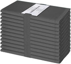 Cotton Clinic Cloth Dinner Napkins Set of 12 - Perfect Everyday Use Table Napkins - Soft Durable Washable - Ideal for Party Wedding Christmas Easter -20x20 inch Dark Grey by CottonClinic