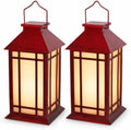 Bdor 13 Inch Christmas Outdoor Decorative Lanterns with Candle Timer 2 Pack by Bdor