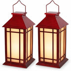 Bdor 13 Inch Christmas Outdoor Decorative Lanterns with Candle Timer 2 Pack by Bdor
