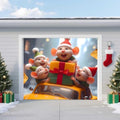 Christmas Garage Door Banner – Winter Scene with Cute Little Mouse, Cheese, Cars & Snow Decorations, Large Waterproof Reusable Outdoor Holiday Mural for Xmas Decorations,C,8 x 7ft/2.4 x 2.1m by TTCHANG