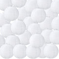Treela 48pack White Chinese Paper Lanterns for Wedding Party Decor, 8" by Treela
