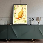 Chinese Lunar Year of the Rooster Art Print – Oriental Home Decor with Pink Peony Zodiac Vigilant Diligent Enthusiastic Brave Wall Art for Living Room Bedroom and Office 16X24 in Black Framed - Image 4