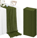 20 Pack Olive Green Cheesecloth Table Runner 120 Inch 10FT Rustic Boho Gauze Cheese Cloth Table Runner for Wedding Party Baby Shower Thanksgiving Christmas Decoration by Lumaycens