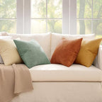 MIULEE Soft Corduroy Decorative Throw Pillow Covers Orange Teal 20x20 - Image 7