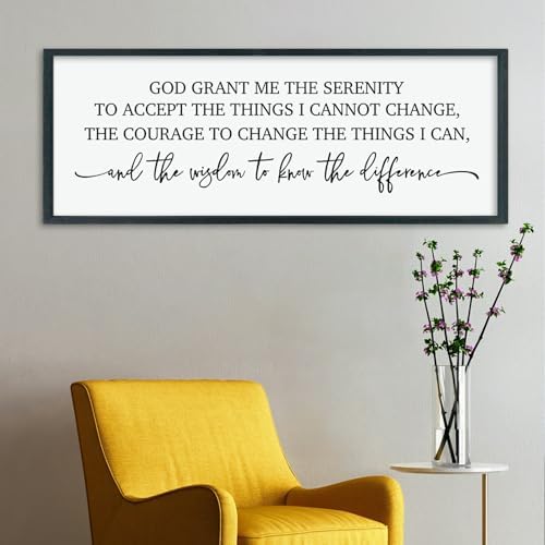ZZJJHYWGQ Serenity Prayer, Bible Verse Wall Decor, 40''×15'', Black - Image 6