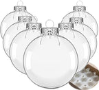 Clear Glass Christmas Ornaments, 3.15 inch DIY Christmas Ornaments Balls, Glass Ornaments for Crafts Fillable - 12 PCS by Wtpncil