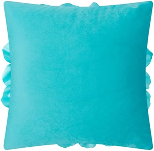 OiseauVoler Decorative 3D Flower Throw Pillow Covers 18 x 18 Inch Teal - Image 2
