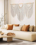 Gliterra Large Macrame Wall Hanging Handmade Boho Tapestry - Big Size Wall Art Decor for Living Room, Bedroom, Wedding, Home Decoration - Image 6