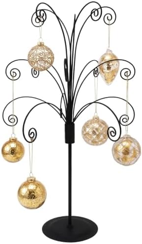 HOHIYA 20" Black Ornament Display Stand Metal Hanging Tree Holder by HOHIYA