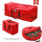 3 Pack Christmas Tree Storage Bag, for Artificial Trees up, Sturdy Waterproof With Reinforced Carrying Handles, Xmas Holiday Garland Bag Storage Case (Red, 9 Ft) - Image 3