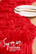 30 Pack Cheesecloth Table Runner 10FT Red Table Runner Boho Gauze Cheese Cloth Table Runners Long Rustic Sheer Table Decorations for Wedding Party Baby Bridal Shower Birthday Holiday Home - Image 4