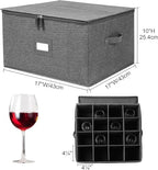 popoly Stemware Storage Cases 2 Pack, Wine Glass Storage Box Containers - Image 4