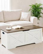 Timberer 47.2" Storage Chest, Wooden Storage Bench, Entryway Shoes Bench - Image 7
