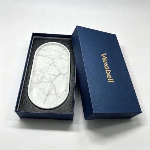 Natural Marble Tray - 12x6 Bathroom Decorative Tray, Perfume Tray & Vanity Tray Organizer. Versatile Tray Countertop Catchall for Jewelry, Soap & Candles - Image 7