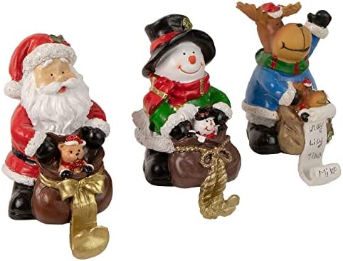 Santa, Snowman and Reindeer Christmas Stocking Holders - 5.25" - Set of 3 - Image 5