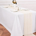 12 Pack Ivory White Table Runner 10Ft Cheesecloth Table Runner Rustic Gauze Table Runners Romantic Long Sheer Fabric Cheese Cloth Table Runners for Wedding Party Bridal Baby Shower - Image 4
