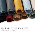 MOSAYT Vinyl Faux Leather Placemats, Set of 8, Yellow - Image 6