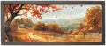 Simply Said, INC Autumn Landscape Wall Art, Rustic 10 x 24 Inch Framed Wood Sign, Watercolor Farmhouse Nature Artwork, Fall Country Landscape Decor, Pine Wood Frame with MDF Insert, Tabletop or Wall Hanging Home Decor, Made in USA by SimplySaidINC