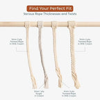 2 Pack Macrame Cord - 3mm 220 Yards Cotton Rope, 4mm 5mm Yarn, String for Crafts, Perfect for Macrame Wall Hanging and Boho Decorations (Cream) - Image 5