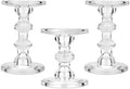 CHILL RECIPE Glass Candle Holder Set of 3, Big Heavy Tall Crystal Candlestick Holder for Pillar Candles Taper Candles, Christmas Decoration Wedding Table Dinning Church Centerpiece by CHIILLRECIPE