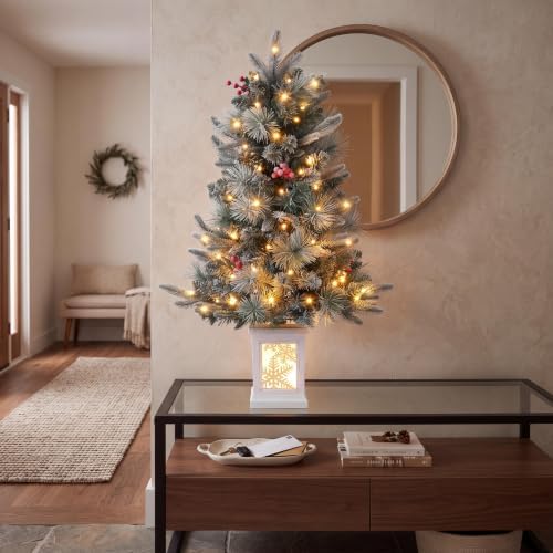 3FT Mini Christmas Tree with Battery Operated Lights for Holiday Decor by Unknown