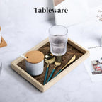 YMXYJM Real Natural Marble Tray for Bathroom, Genuine Marble Stone Vanity Tray, Luxury Storage Trays for Kitchen, Vanity, Home Decor, Dresser, Non-Resin/Non-Ceramic, 12"x 8"x 1.2", Beige & Brown - Image 5