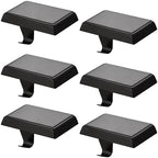 6 Pack Christmas Stocking Holders Ornament Hooks Mantel Weighted Stocking Hangers Metal Hanging Hooks Heavy Duty Stocking Holders Bases for Mantel Fireplace Party Decoration (Black, 6) by FESTANLEE