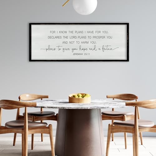 Jeremiah 29:11 Wall Art, For I Know The Plans I Have For You 40"×15" Black - Image 7
