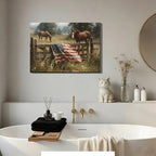 ZERILYN Ship Next Day – Patriotic Canvas Wall Art, American Flag Pictures, Farmhouse Canvas Prints, Rustic Wall Decor, Americana Living Room Artwork, Large Canvas Prints, Made in USA - Image 4