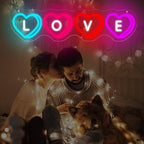 LOVE Heart Neon Sign 17.7 × 4.5 inch LED Wall Light Dimmable - Image 4