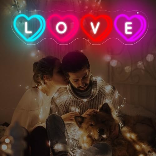 LOVE Heart Neon Sign 17.7 × 4.5 inch LED Wall Light Dimmable - Image 4