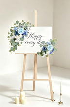 Odouzy Pack of 2 Wedding Arch, Artificial Flowers, Wedding Decor，Flower Garland Be Suited to Banquet, Party, Reception Entrance Welcome Sign and Background Decoration (Blue) - Image 3