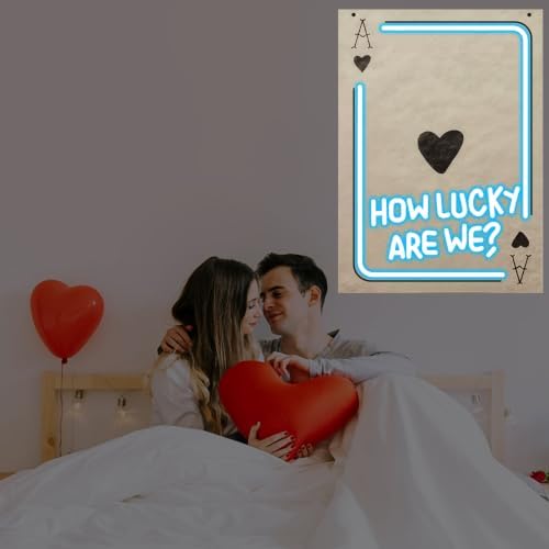 Ace of Heart Neon Sign, How Lucky Are We LED Light, Gift for Lover - Image 7