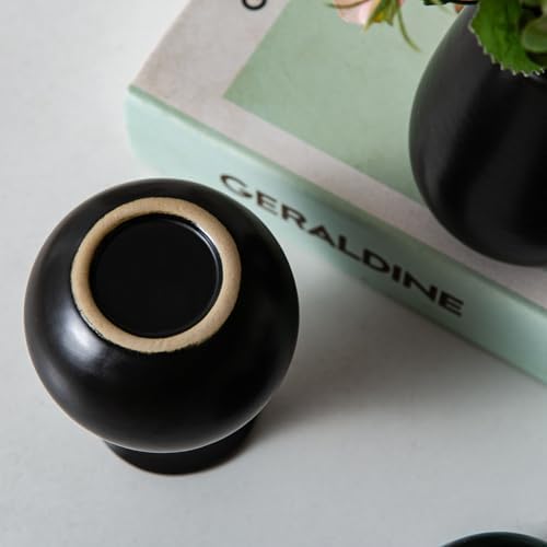 Tanvecle Small Black Vases, Ceramic Bud Vase Set 11, Modern Home Decor - Image 7
