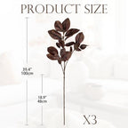 Briful 3 Pack Faux Magnolia Stems, 39.4 Inch for Tall Vase - Image 2