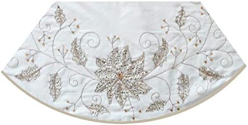 Kurt Adler 54-Inch Ivory Holly Tree Skirt - Image 6