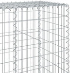 vidaXL Gabion Basket with Cover - Galvanized Iron Wire 433.1"x19.7"x78.7" for Landscaping/Decor/Retaining Wall - Image 4