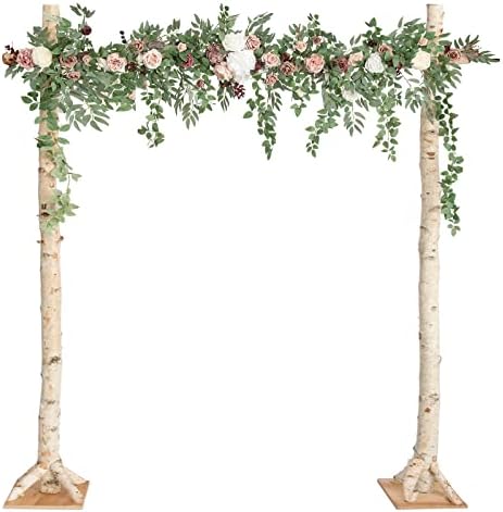 Ling's Moment 6.5FT Floral Garland, Wedding Arch Flowers, Dusty Rose by LingsMoment