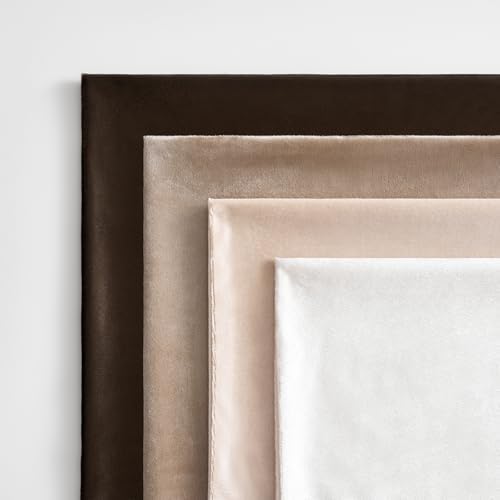 GIGIZAZA Pack of 4 Decorative Velvet Pillow Covers 20x20 Gradient Brown - Image 3
