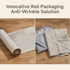 KINGSTONE 100% French Linen Table Runner 108", 210GSM Heavyweight Artisanry, Crease-Free Scroll Packaging, 14x108 for Dinning, Wedding and Side Table, Modern Farmhouse Decor - Image 5