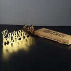 iwa concept | Wooden Acrylic Islamic Tabletop Decors | Ramadan Kareem and Eid Mubarak Decoration | Muslim Gifts | (Ramadan Mubarak-2, Gold) - Image 4