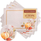 Maison d' Hermine Placemats Set of 4 Reusable 100% Cotton (13"x19") by MaisondHermine