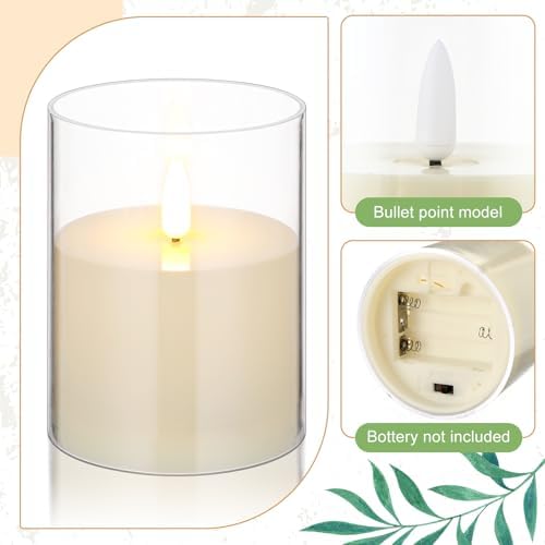 Yunlly 20 Pcs Rose Candle Rings with Candles Sets, Champagne - Image 3