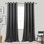 KOUFALL Extra Long Curtains 105 Inch,Blackout Tall Curtains for Living Room,Dark Grey - Image 4