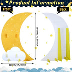 CroBlissful 5.9 ft Large Moon Standup Party Decor Gold Moon Decoration - Image 2