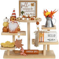 Fall Decorations for Home Indoor, Tabletop 8PCS Fall Tiered Tray Decor Set by SYNCVIBE